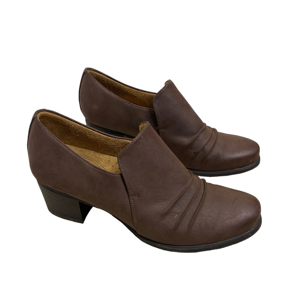 Natural soul STAR heeled slip on Shoe Bootie Size 7.5 brown